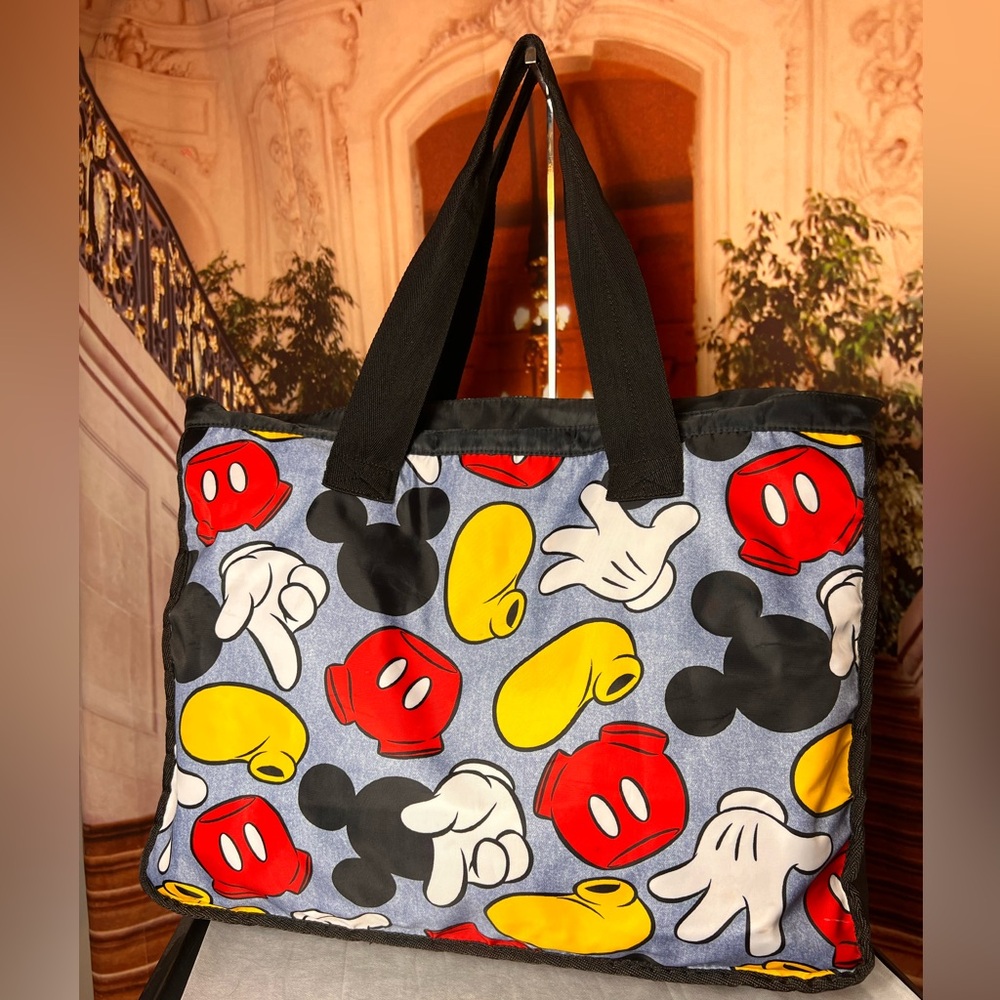 Jumbo Mickey Icons Duffel Bag in Red, Yellow, Black, carries everything!